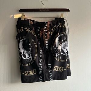 AMIRI Black Zig Zag Made in France Shorts